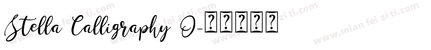 Stella Calligraphy O字体转换